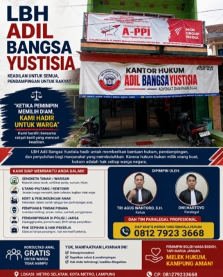 LBH Adil Bangsa Yustisia, Saat Warga Kecil Butuh Pembela di Tengah Pemimpin yang Kadang Memilih Diam