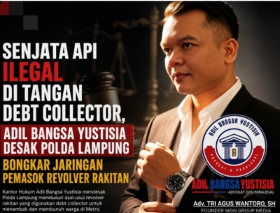 Senjata Api Ilegal di Tangan Debt Collector, Adil Bangsa Yustisia Desak Polda Lampung Bongkar Jaringan Pemasok Revolver Rakitan